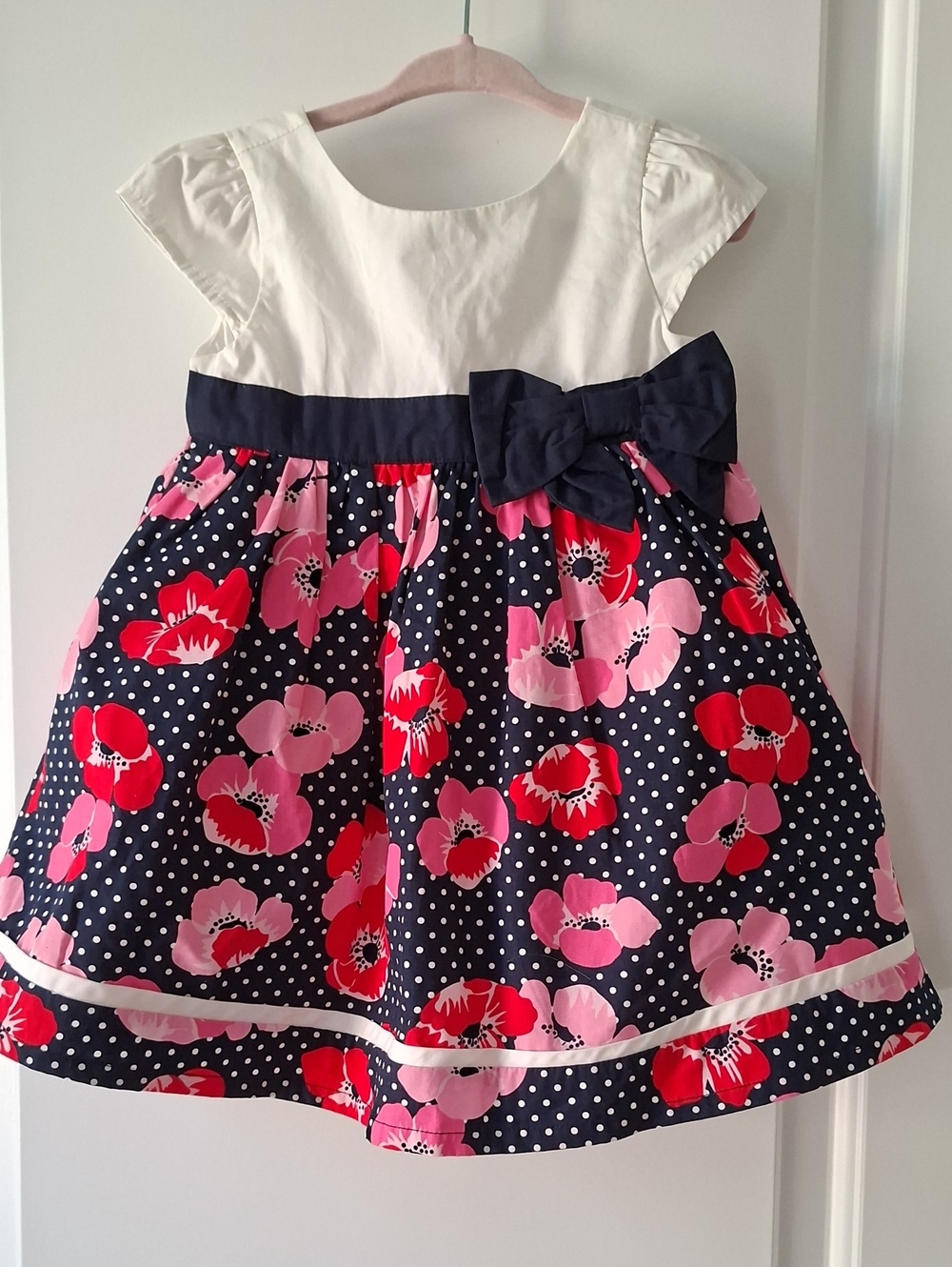 NWOT Gymboree Playful Poppies Cotton Dress diaper cover size 12-18 months